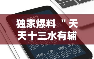 独家爆料 ＂天天十三水有辅助挂吗”科技辅助神器手机版教程