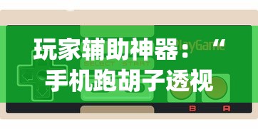 玩家辅助神器：“手机跑胡子透视”(最新透视辅助上线)