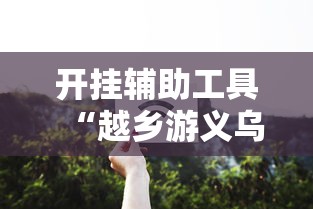 开挂辅助工具“越乡游义乌辅助器下载”详细开挂玩法