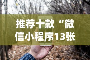 推荐十款“微信小程序13张怎么拿好牌?_游戏_玩家_工具 推荐十款“微信小程序13张怎么拿好牌?_游戏_玩家_工具