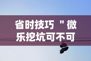 省时技巧 ＂微乐挖坑可不可以开挂”分享用挂教程